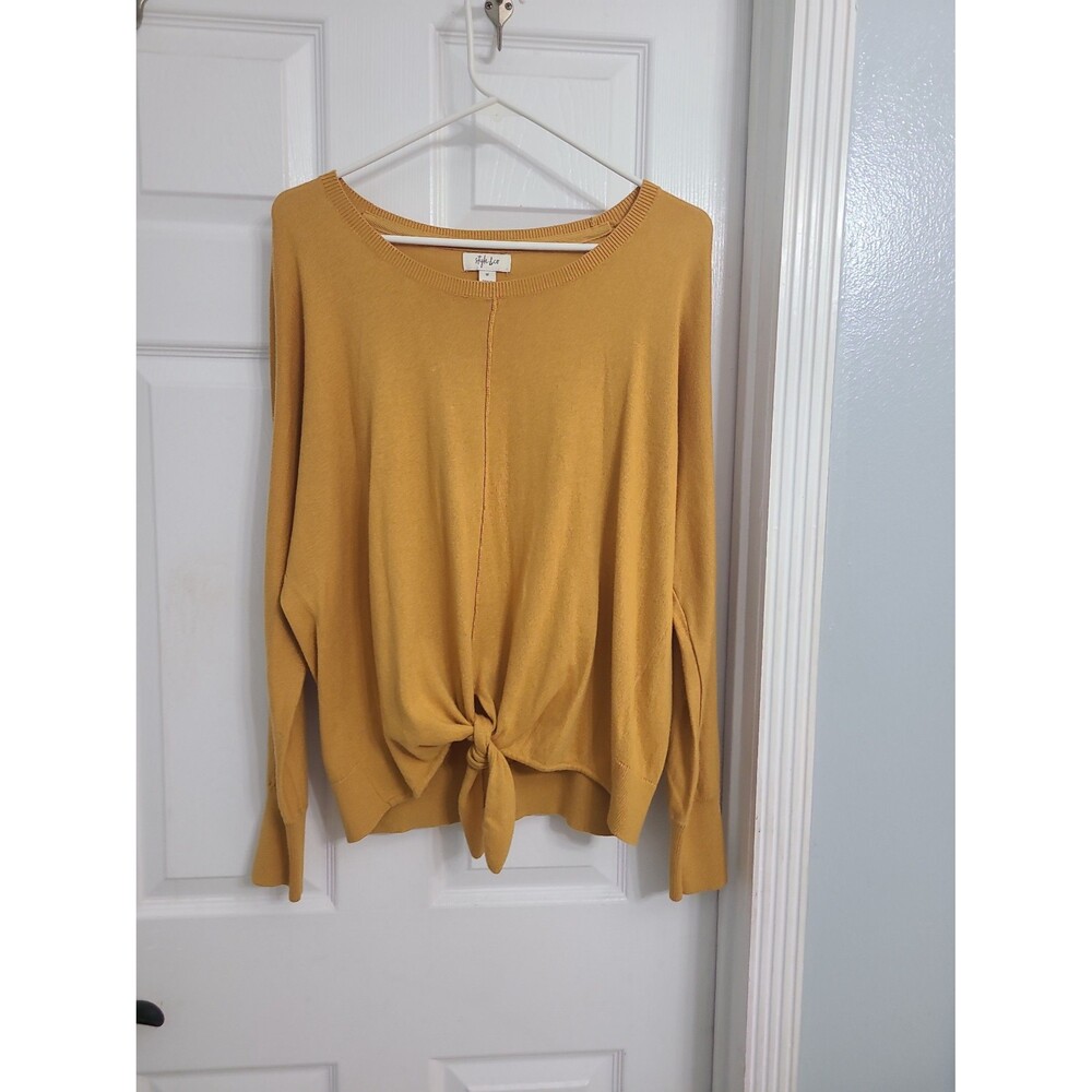 Style & Co Tunic Sweater mustard yellow long sleeve sz M
